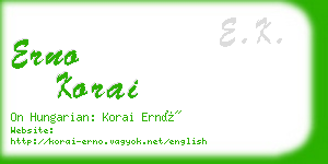 erno korai business card